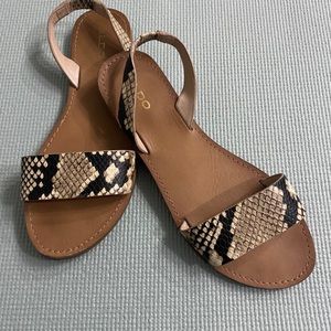 Snake skin sandals